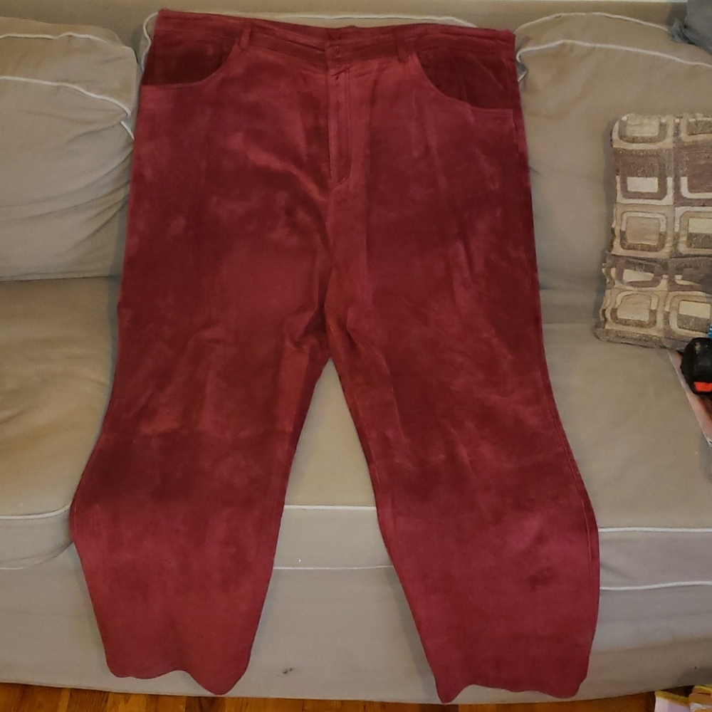 Plus Sz Suede Pants - image 1